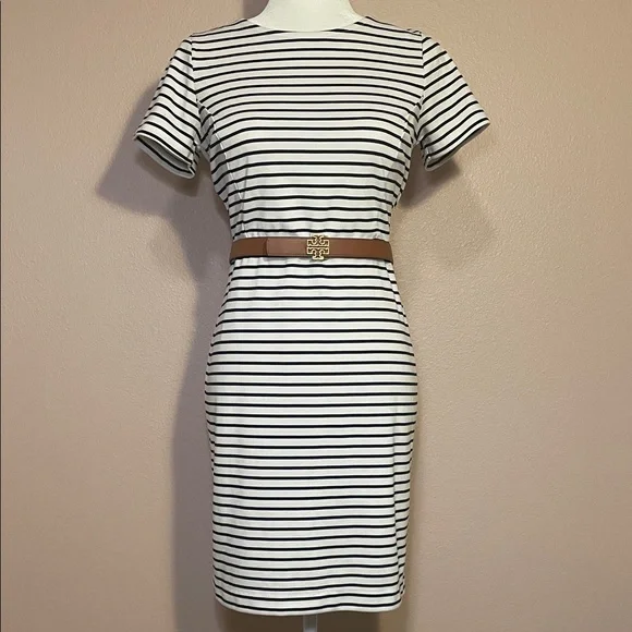 Banana Republic Black White Striped Sheath Dress
(Belt not included) - Picture 1 of 7